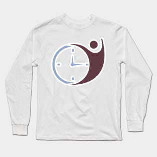 Time Care Logo Template Design Vector. Design Concept, Creative Symbol, Icon. Time travel logo illustration clock vector design. Long Sleeve T-Shirt